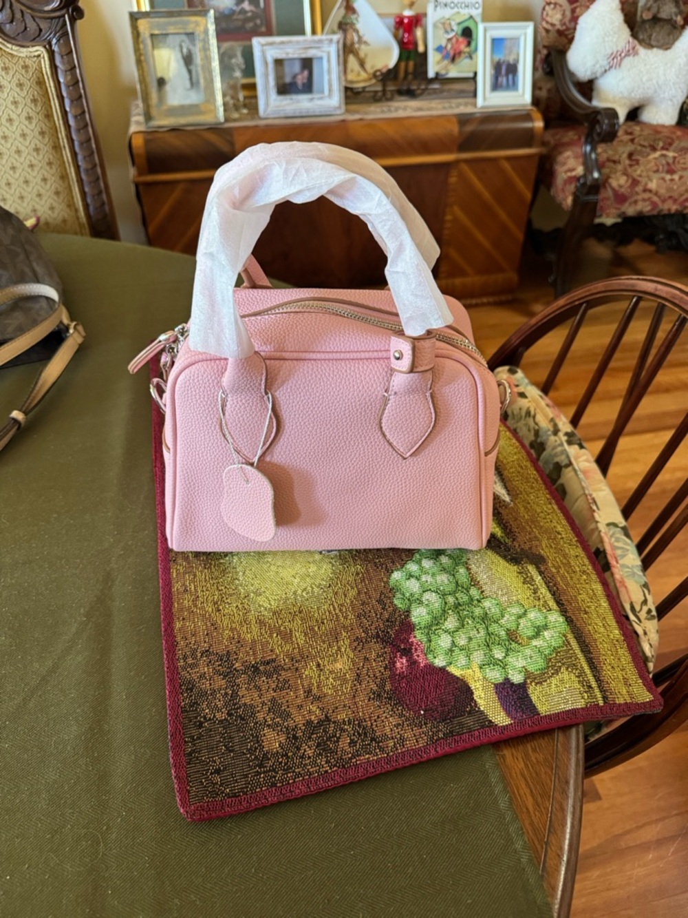 Premium Leather Crossbody Bag. Small Boston Style, with crossbody strap. NEW